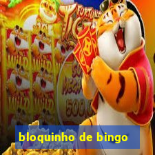 bloquinho de bingo