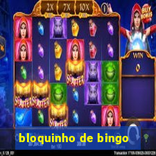 bloquinho de bingo