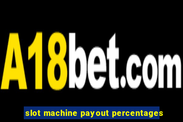 slot machine payout percentages