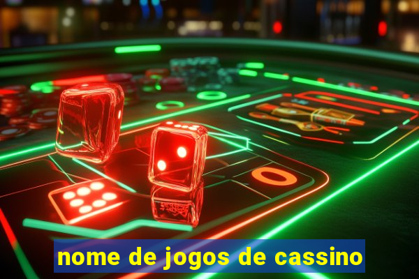 nome de jogos de cassino