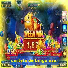 cartela de bingo azul