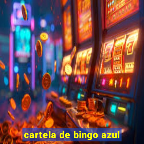 cartela de bingo azul