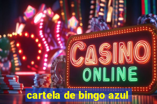 cartela de bingo azul