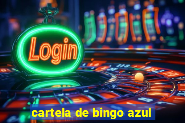 cartela de bingo azul