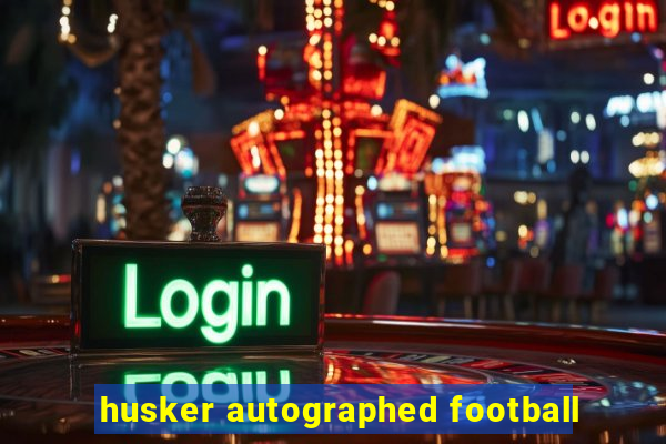 husker autographed football