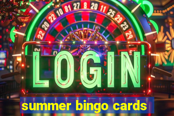 summer bingo cards