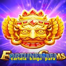 cartela bingo para cha de cozinha imprimir gratis