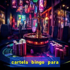 cartela bingo para cha de cozinha imprimir gratis