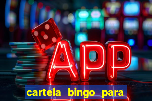 cartela bingo para cha de cozinha imprimir gratis