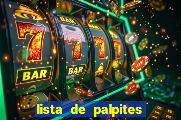 lista de palpites jogos de hoje