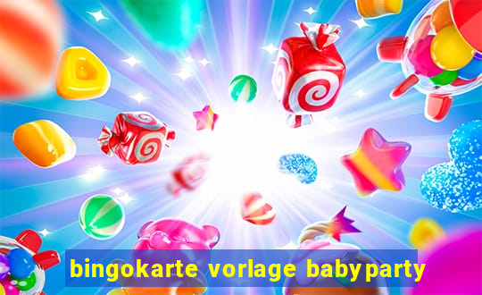 bingokarte vorlage babyparty