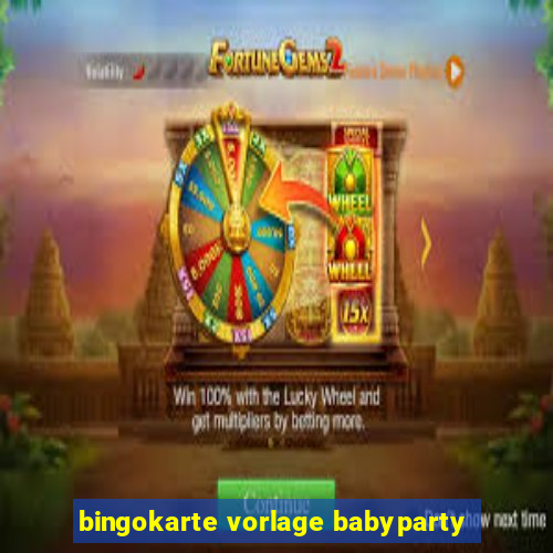 bingokarte vorlage babyparty