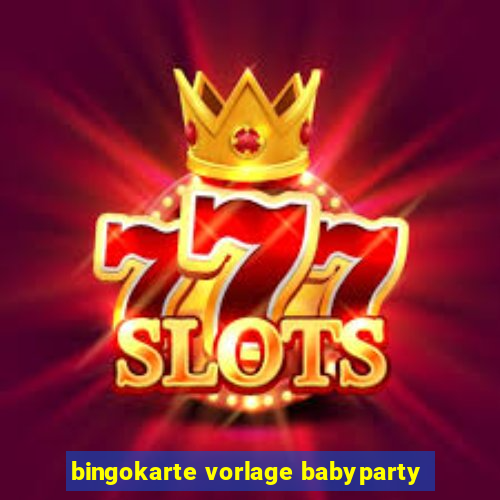 bingokarte vorlage babyparty