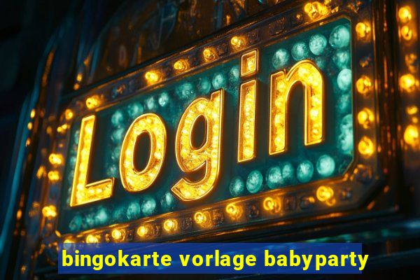 bingokarte vorlage babyparty