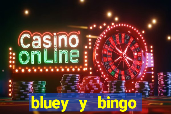 bluey y bingo bailando png