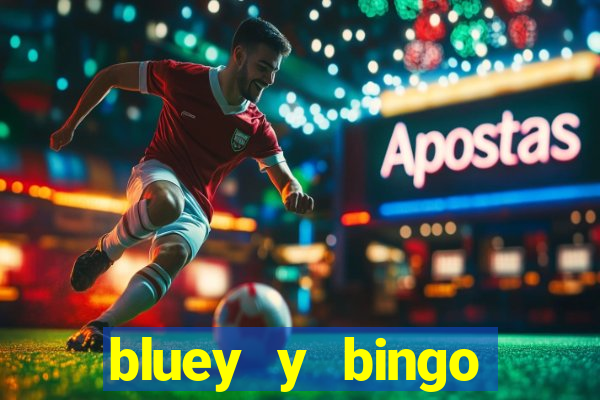 bluey y bingo bailando png