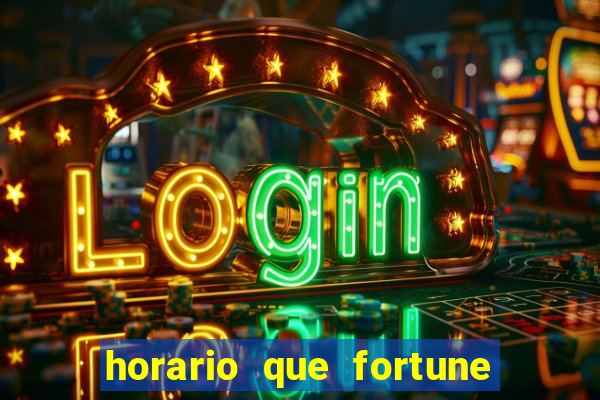 horario que fortune tiger paga