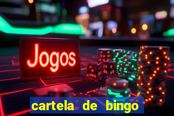 cartela de bingo pra imprimir