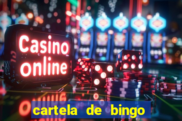 cartela de bingo pra imprimir