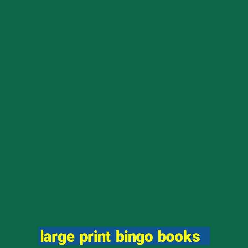 large print bingo books