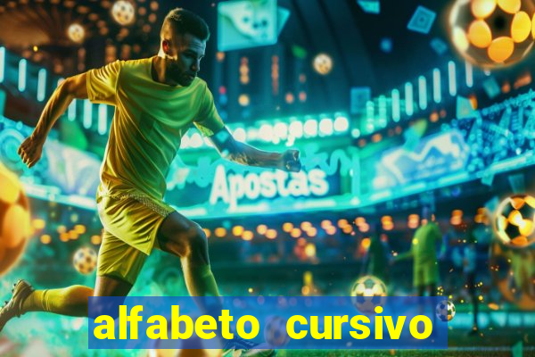 alfabeto cursivo para treinar caligrafia