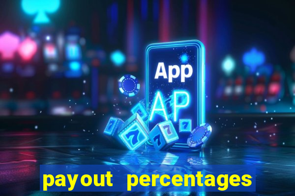 payout percentages of slot machines