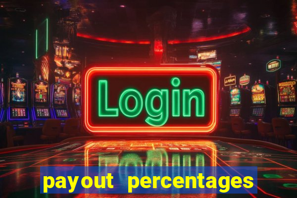 payout percentages of slot machines