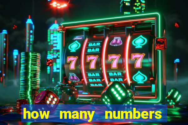 how many numbers in bingo