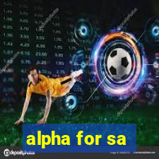 alpha for sa