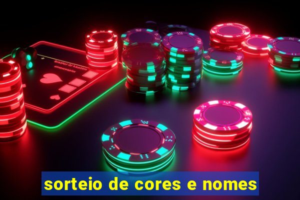 sorteio de cores e nomes