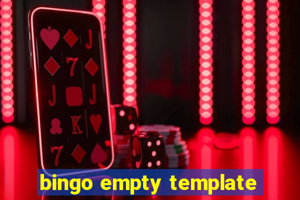 bingo empty template