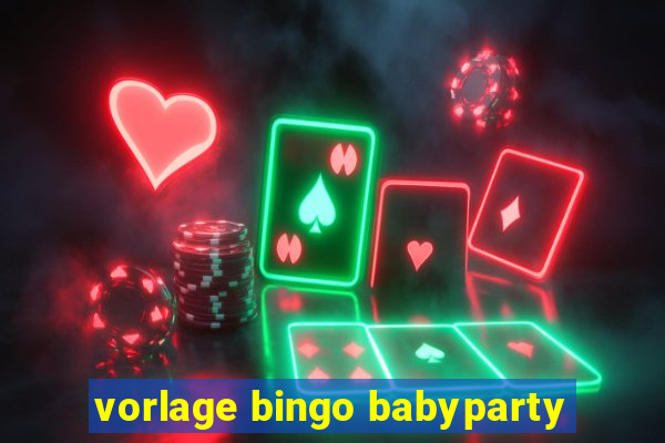 vorlage bingo babyparty