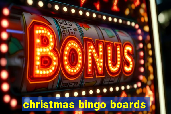 christmas bingo boards