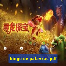 bingo de palavras pdf