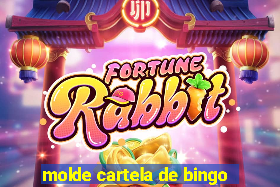 molde cartela de bingo