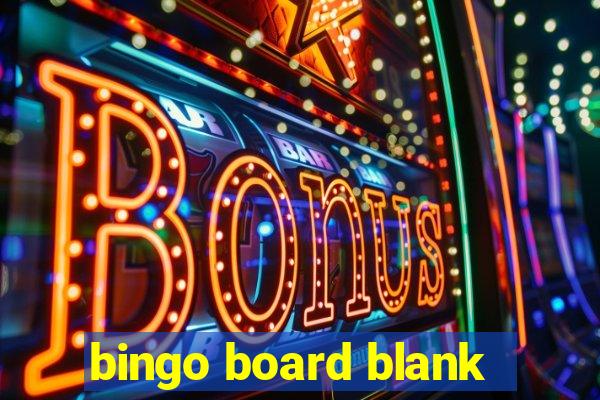 bingo board blank