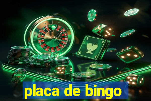 placa de bingo