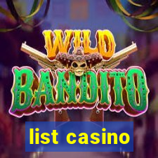 list casino