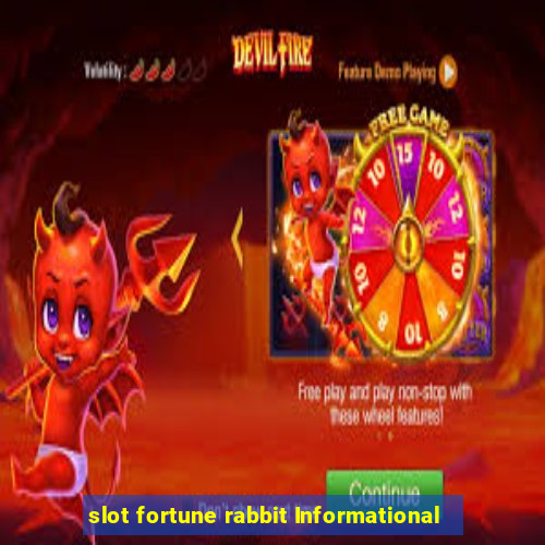 slot fortune rabbit Informational