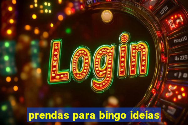 prendas para bingo ideias