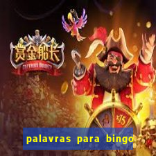 palavras para bingo cha de bebe