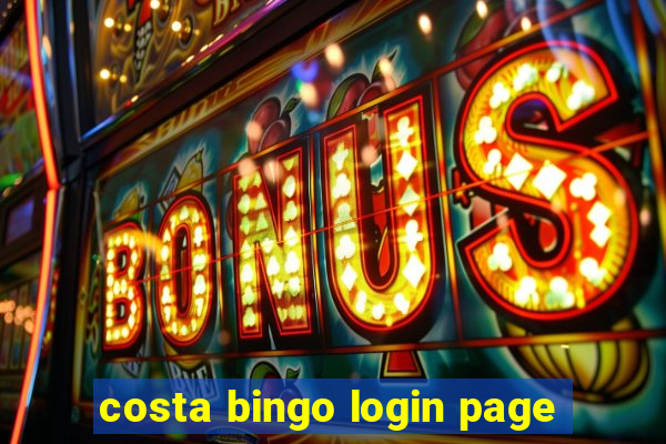 costa bingo login page