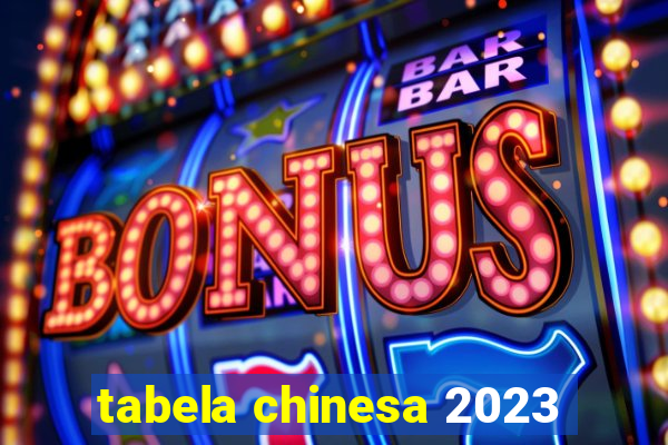 tabela chinesa 2023