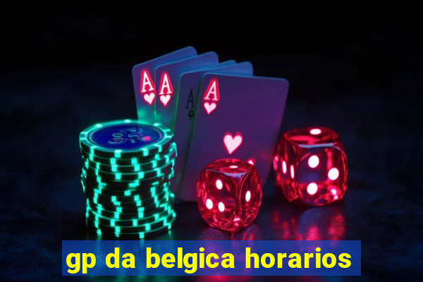 gp da belgica horarios