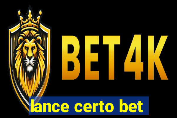 lance certo bet