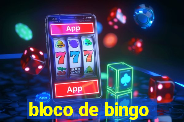 bloco de bingo