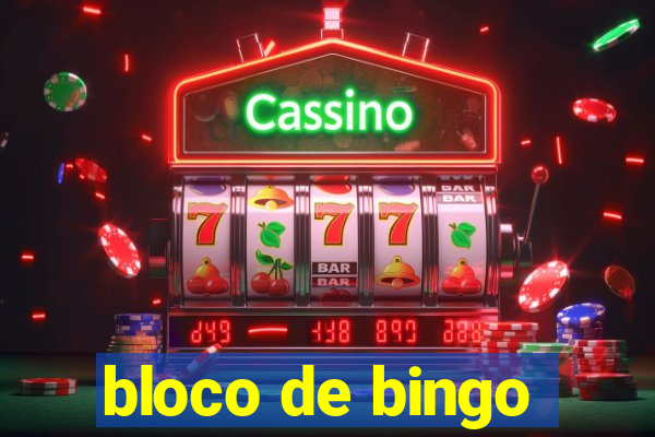 bloco de bingo