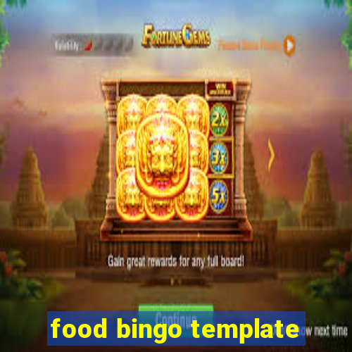 food bingo template