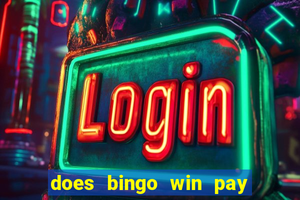 does bingo win pay real money