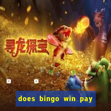 does bingo win pay real money